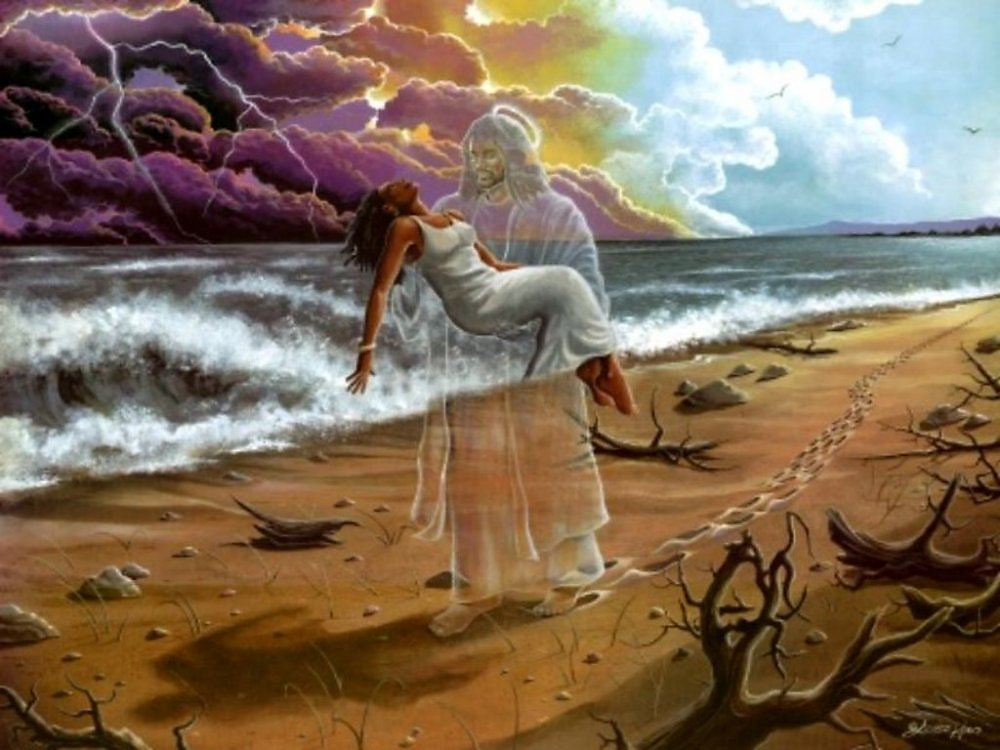 Изгибы берега придуманного им острова увлекли воображение. Иисус несет на руках. Изображение души. Судьба в картинах художников. Картина вечность.