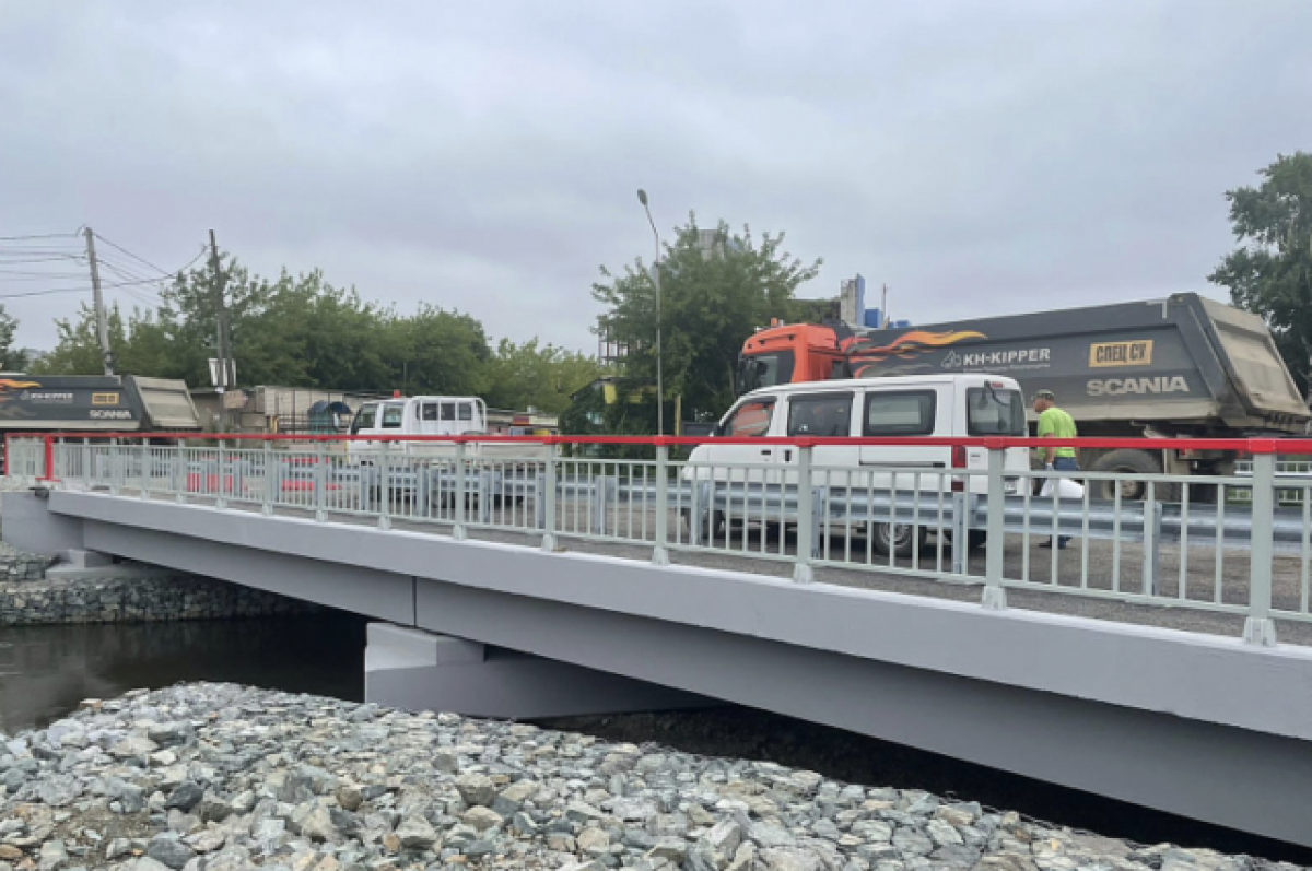    На мосту через Вторую речку завершены работы по нацпроекту