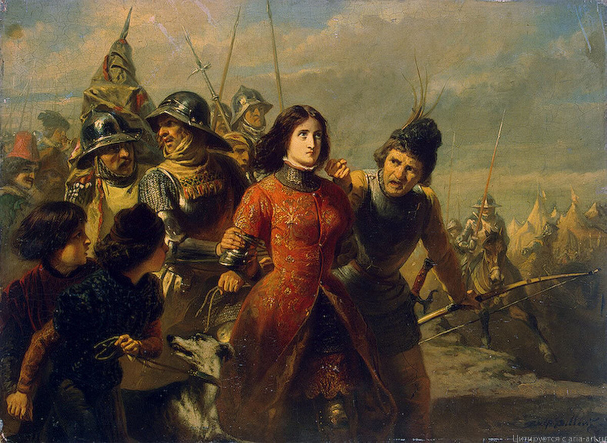 "Пленение Жанны д'Арк". Адольф-Александр Дилленс, 1852