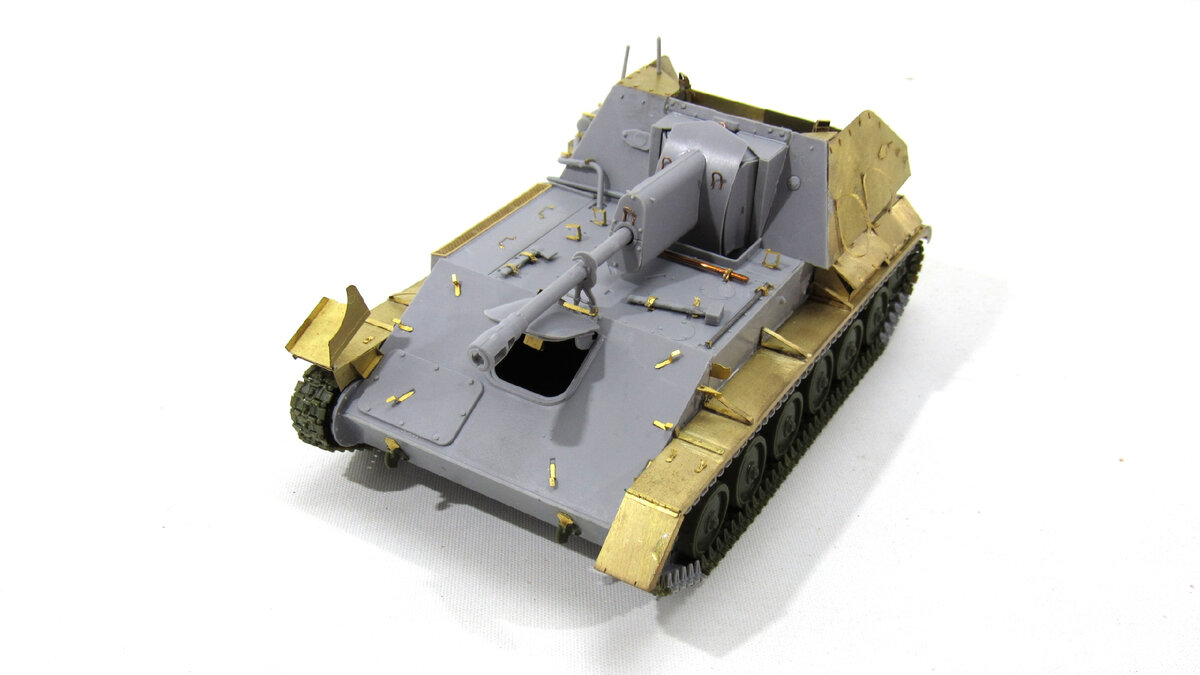 Базовый набор фототравления на СУ-76 от Звезды. Масштаб 1:35.