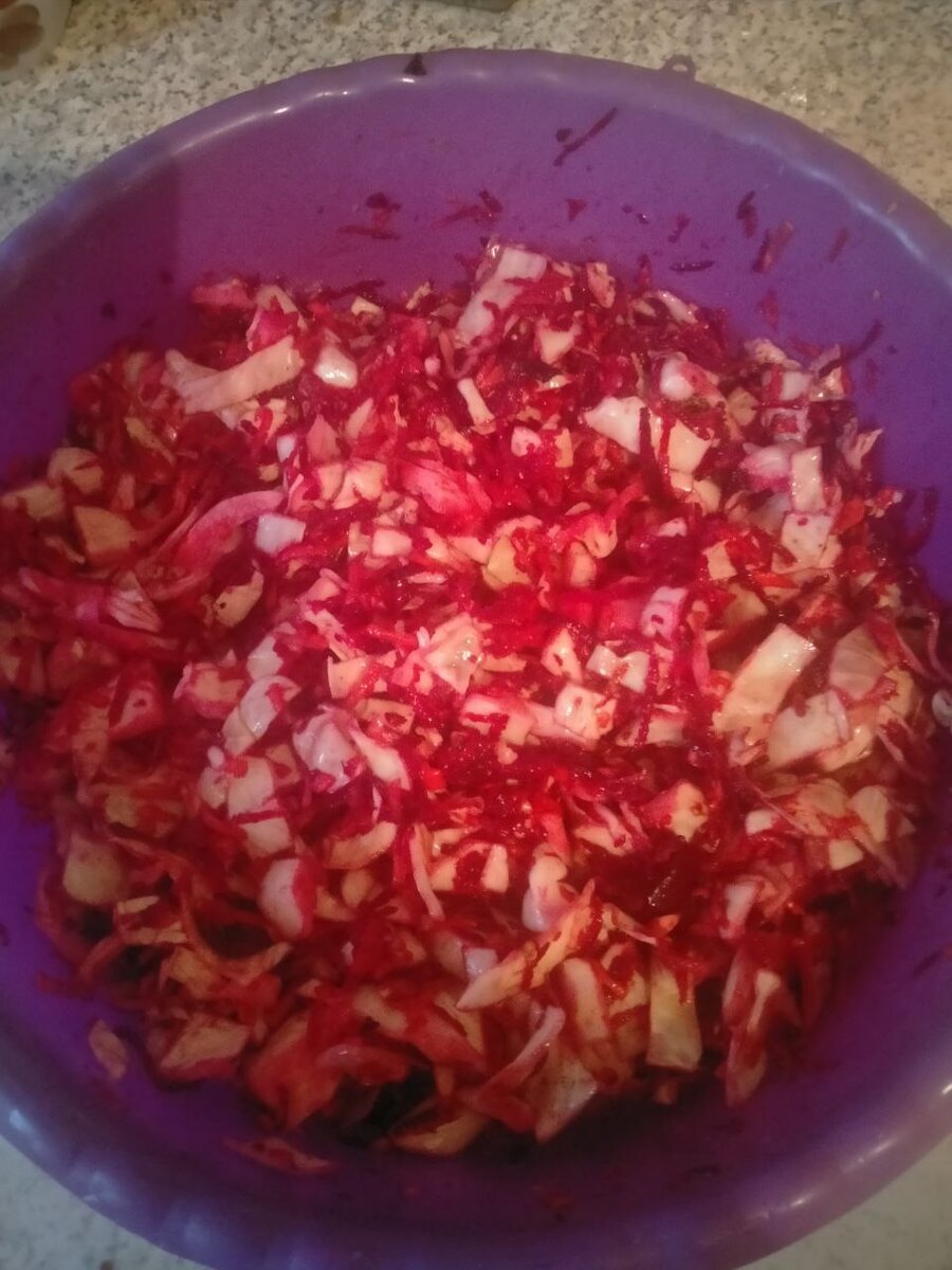 Готовый салат. Фотография автора