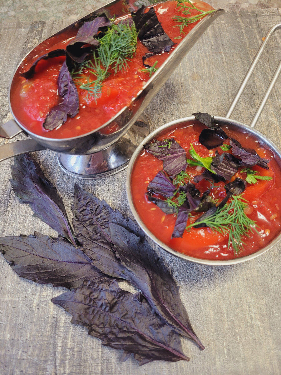 Фото автора.Готовый соус с красным базиликом/Реган🍃