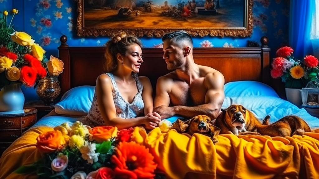 Любительское порно: Русская женщина изменяет с молодым любовником на кровати ночью