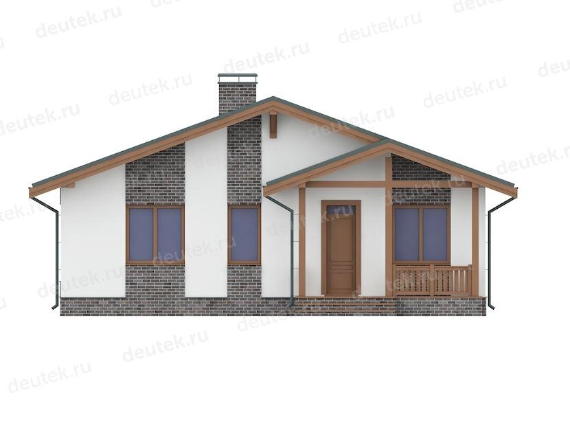Проект одноэтажного дома 12x13 с террасой - DTE21