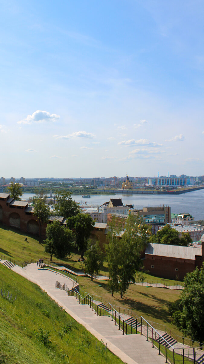 Стрелка Оки и Волги, вид со смотровой площадки кремля