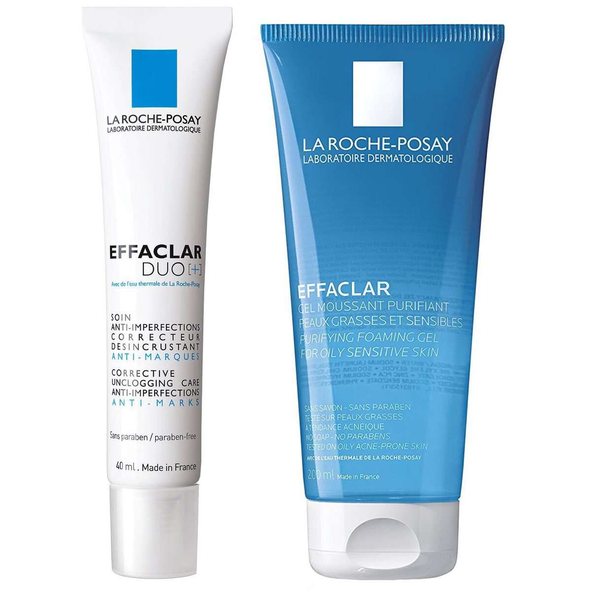 Корректирующий крем и очищающий гель Effaclar 