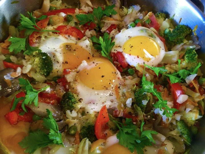 Яйца с овощами, пошаговый рецепт на ккал, фото, ингредиенты - alla_33