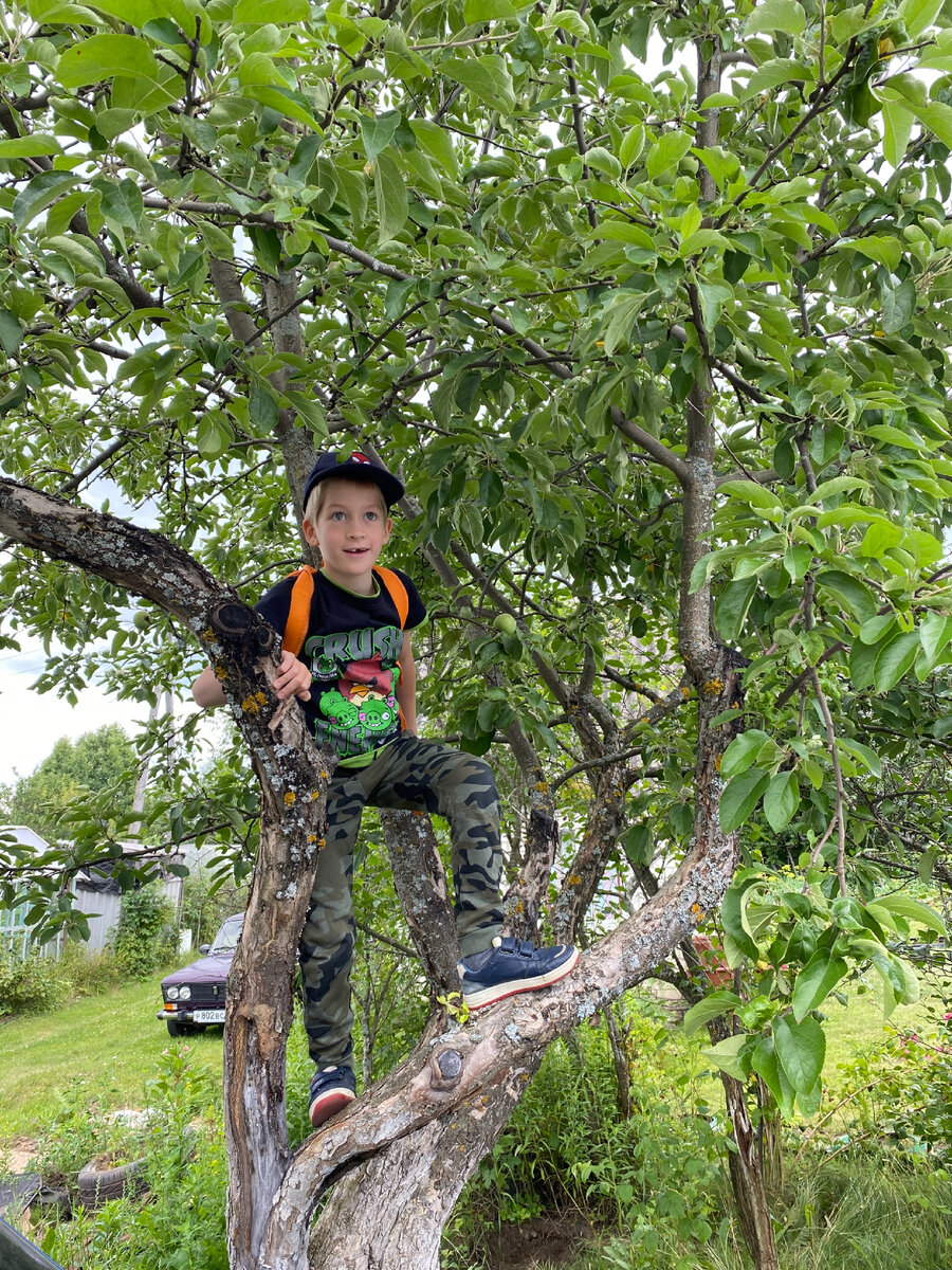 Фото автора. Здесь все - как 30 лет назад. Жигули у участков, кто-то на автобус с сумками идёт… 