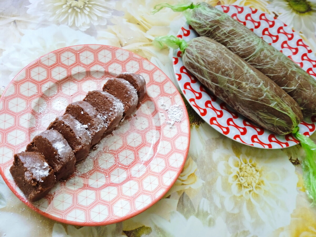 Этикетка для сладкой колбаски из печенья