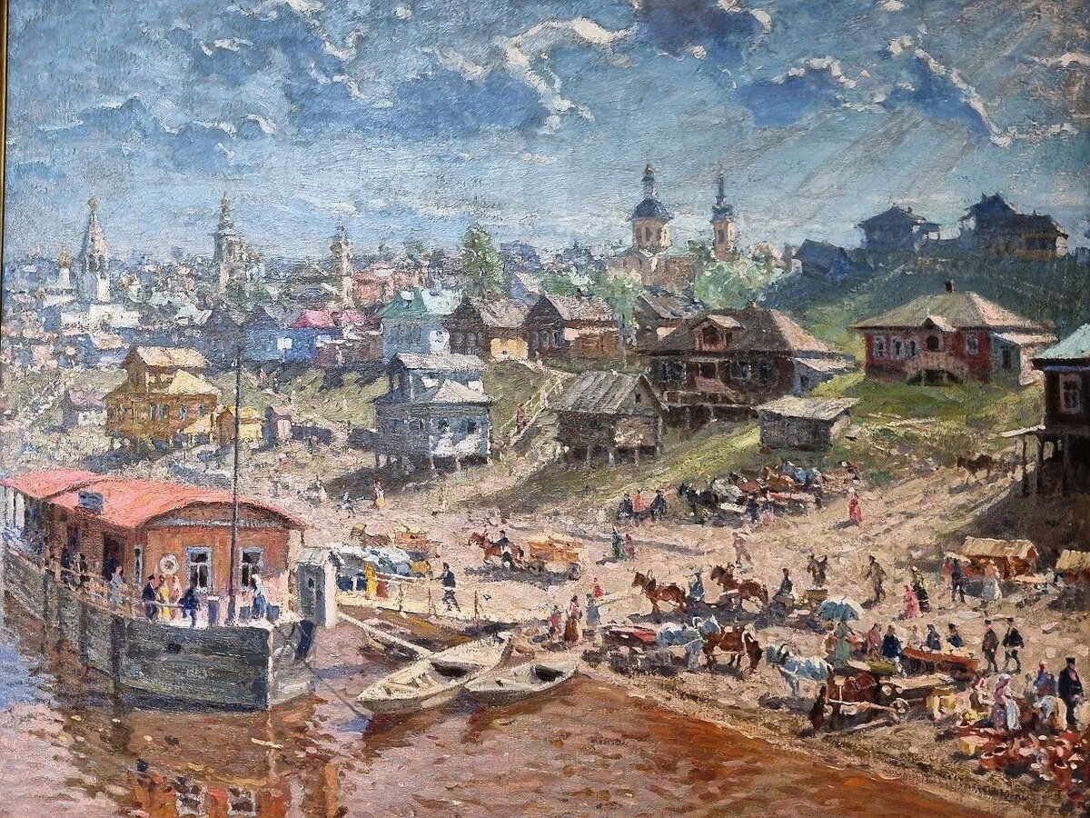 Лаховский А.Б.
На Волге, 1918, холст, масло