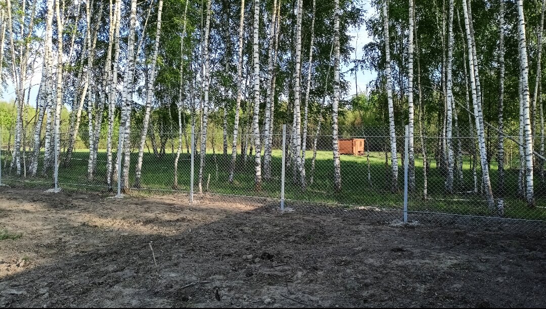 Наш забор из рабицы сейчас только частично