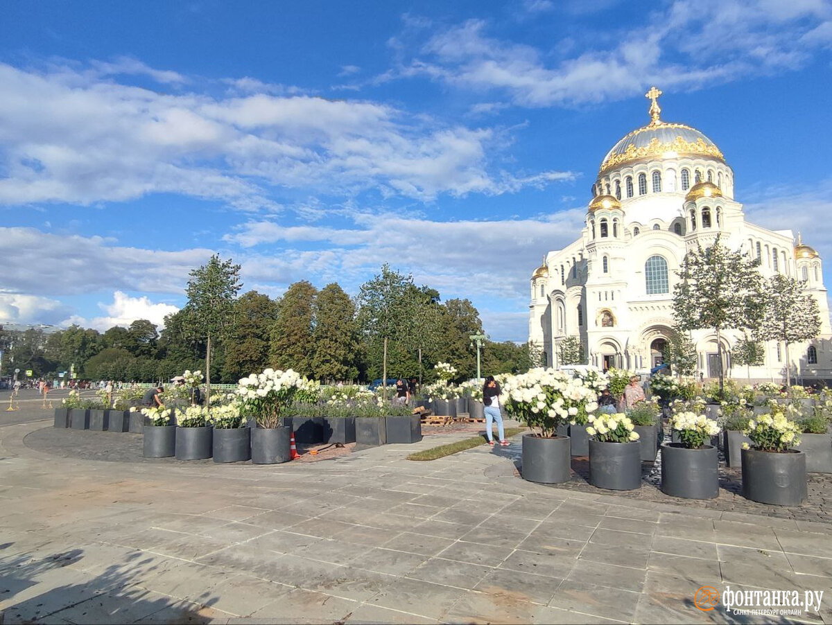 Ночной собор в Кронштадте ночная подсветка