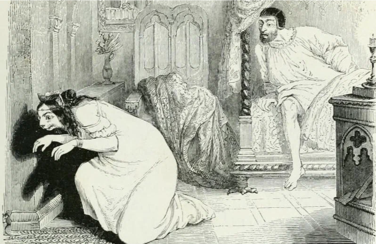 Иллюстрация Жана Гранвиля к басне Лафонтена