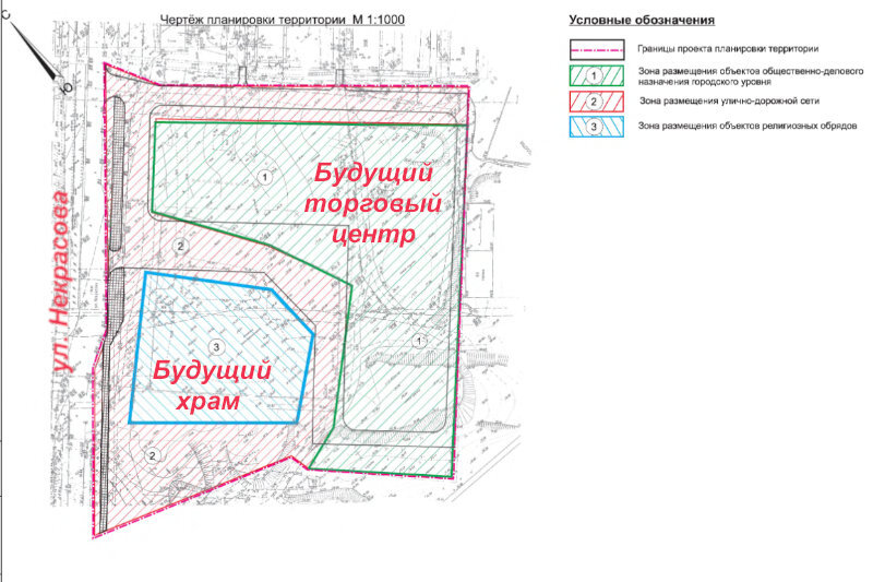    План межевания территории (скриншот с указанием зон)