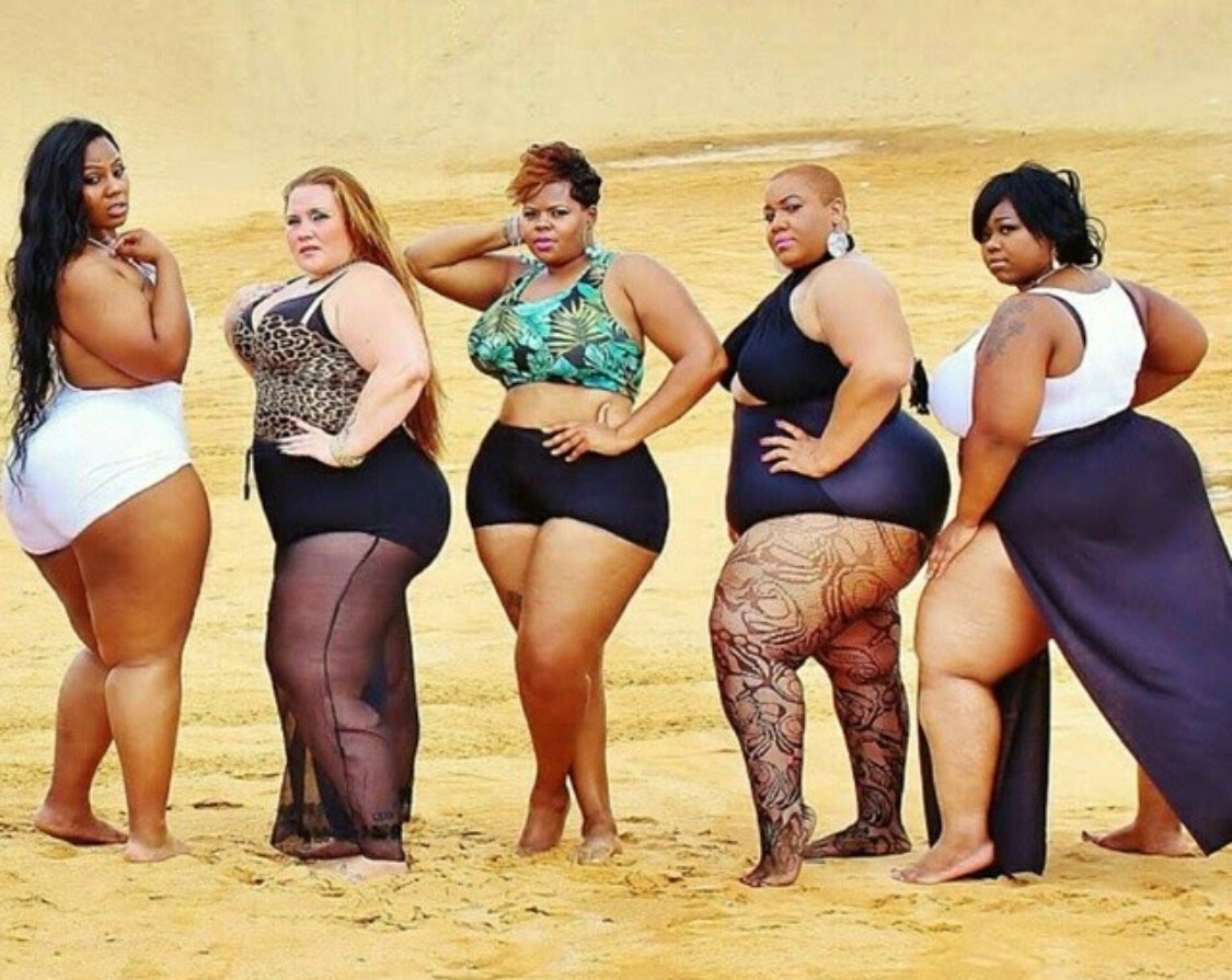 Грязные толстухи. Много толстых женщин.