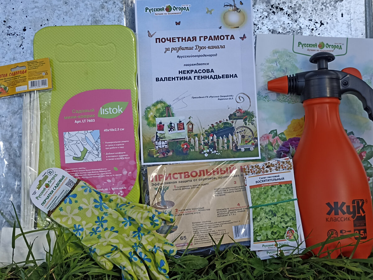 Подарки в посылке от ГК Русский Огород. Фото автора