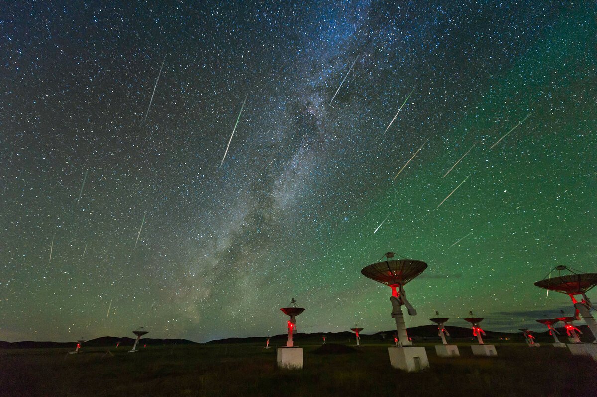 Фотография метеорного потока