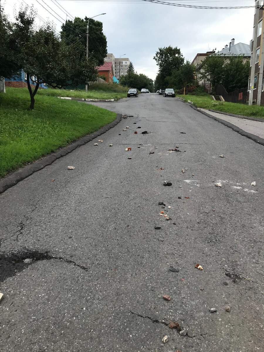 Эти кирпичи просто вымыло прямо из асфальта