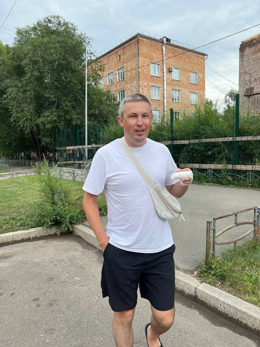 После операции и наложения шины