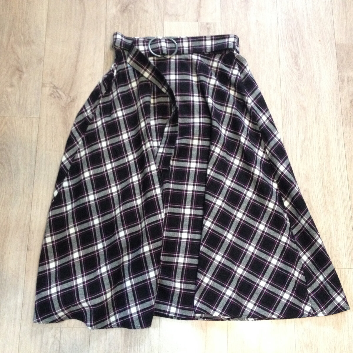 Длинная юбка в клетку