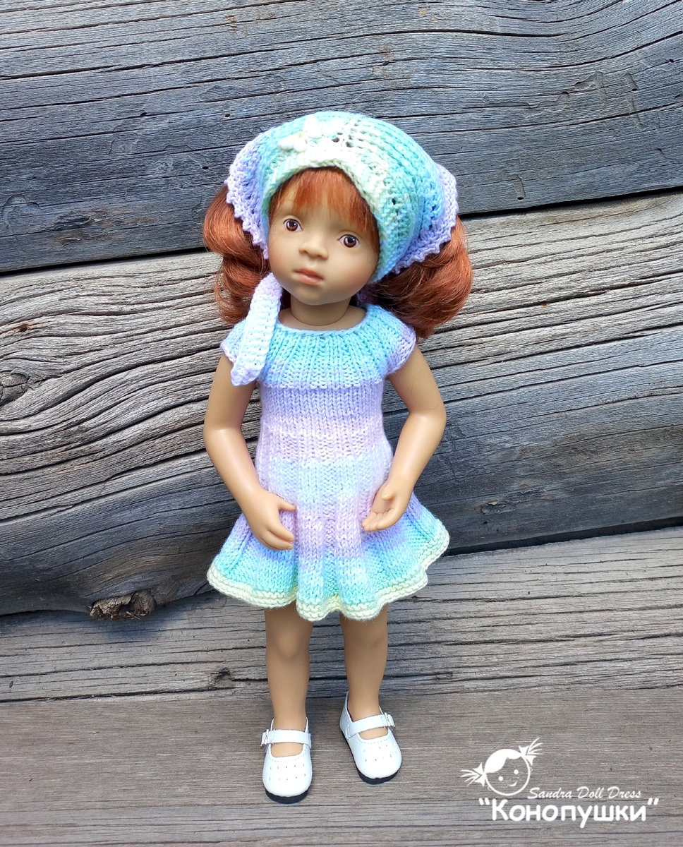 На Минуш вязала спицами № 2,25. Убавки в 14, 16, 18 рядах для этой куклы рекомендую не делать.