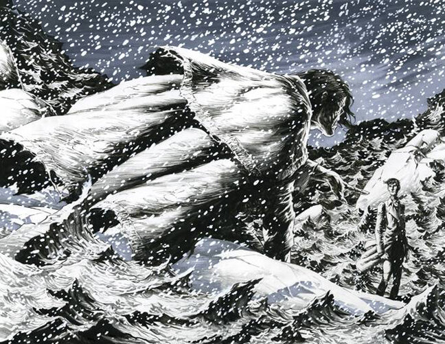 Берни Райтсон. Иллюстрация к роману Мери Шелли "Франкенштейн, или Современный Прометей". Изображение взято из открытых источников