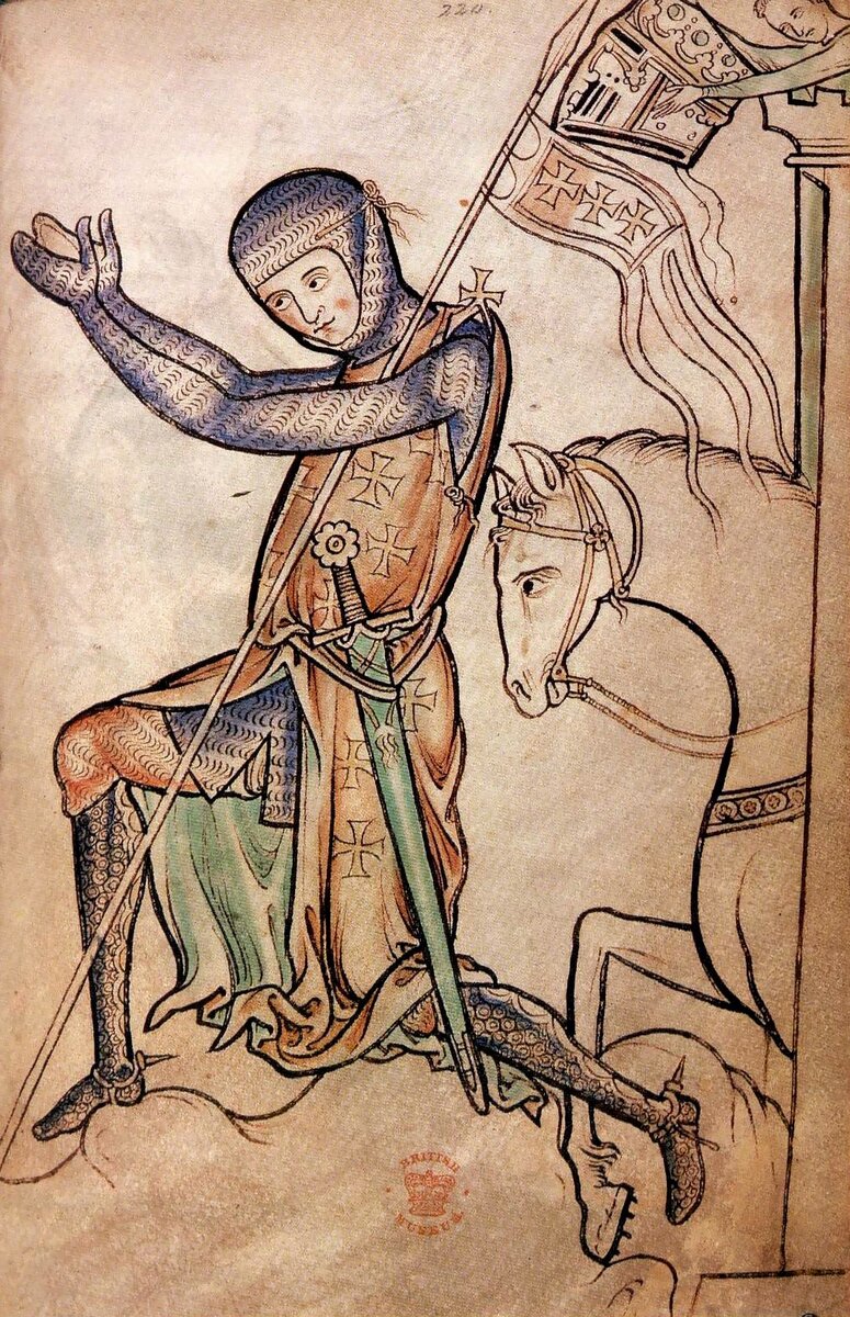 Рыцарь. Средневековая миниатюра