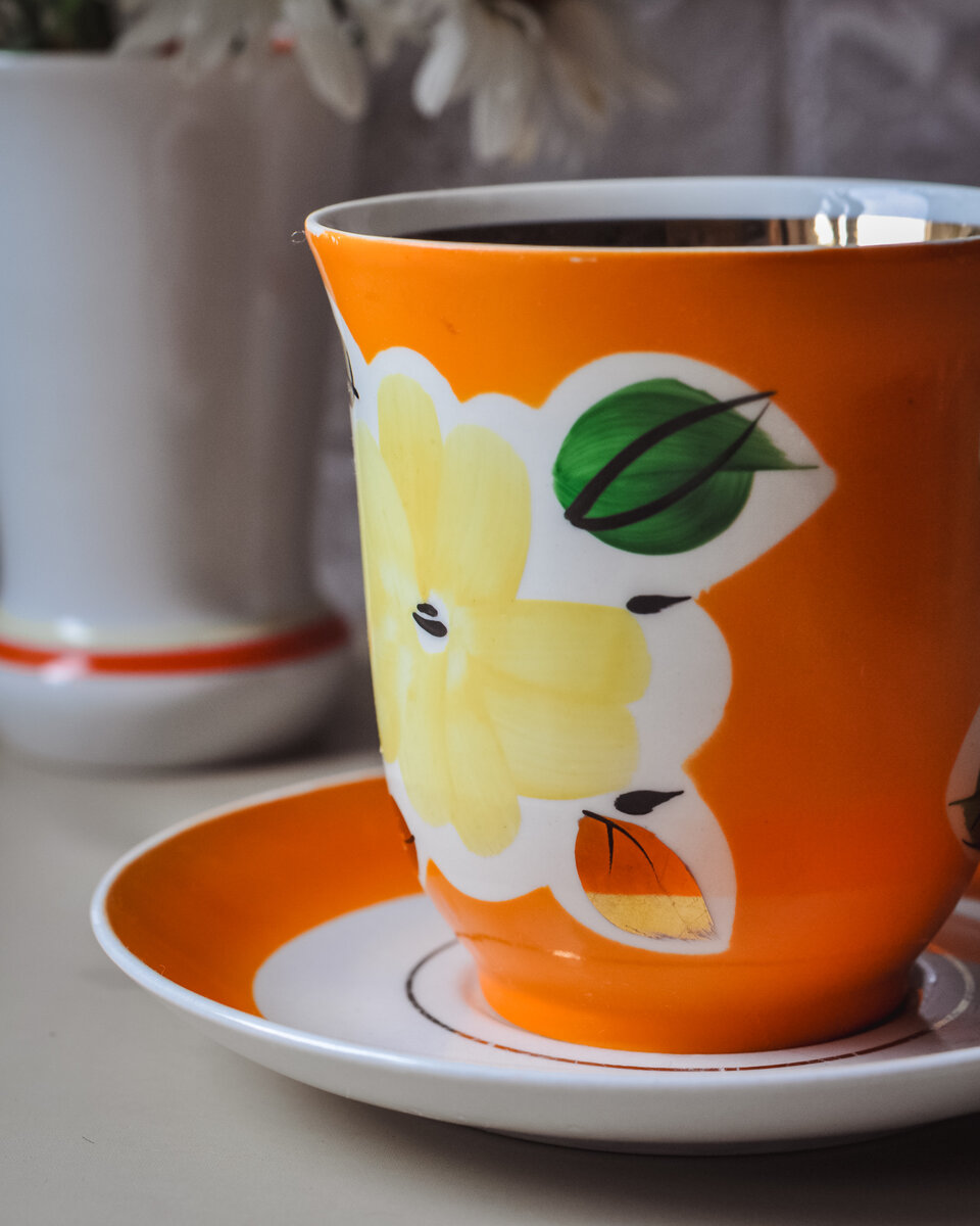 Чайный бокал «Цветы». Артёмовский опытно-экспериментальный завод. 1975-1985 гг.