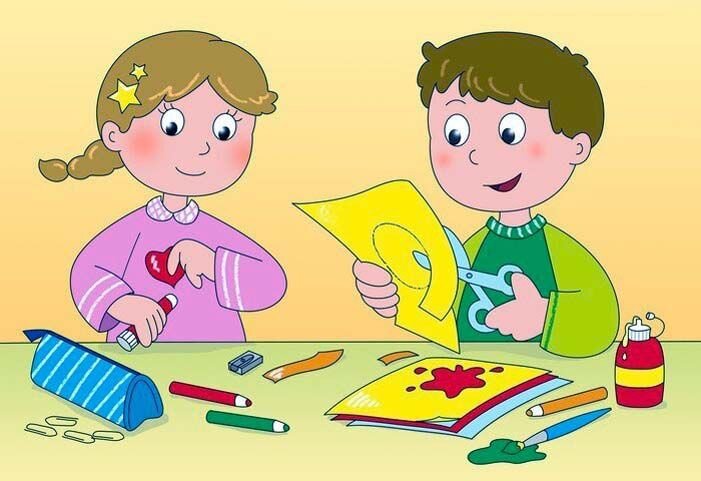 Рисование, вырезание — очень сложные навыки для детей с диспраксией.