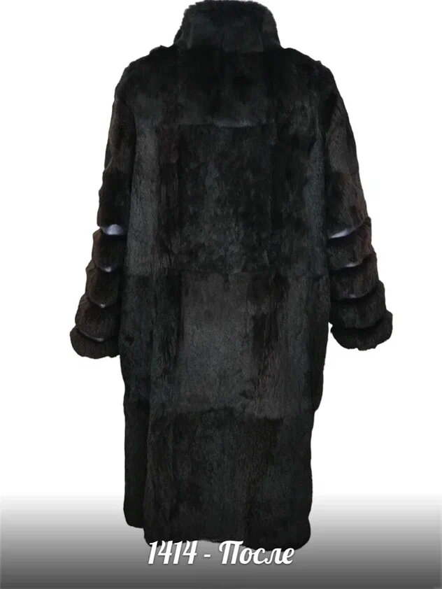 Полная переделка пальто из меха кролика. Ателье Ирины Берзиной.