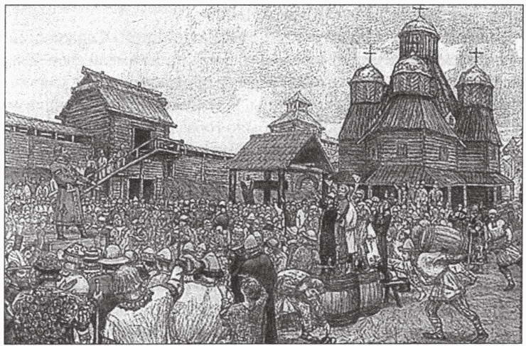 Рис.2. Вече. Художник A.M. Васнецов. Начало XX в.
