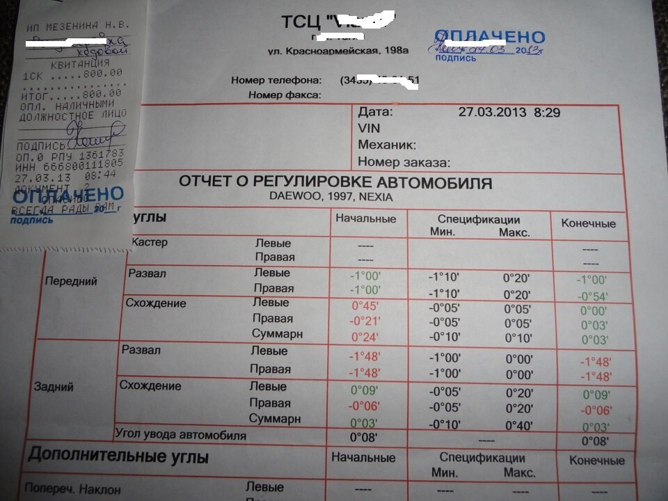 схождение колес газ 53