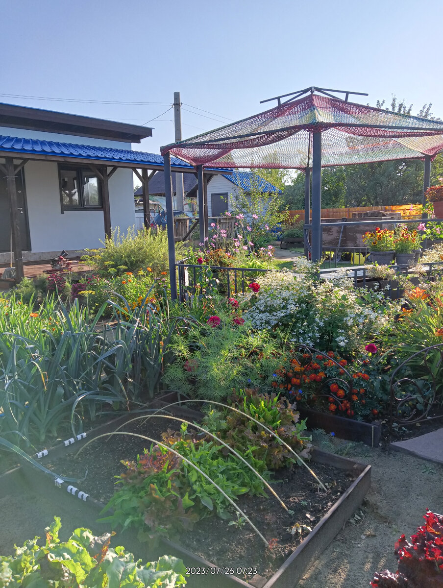 Полог вязаный провис, ночью был дождь! Ещё мокрый!