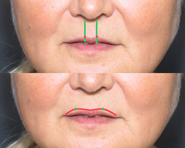 Показала схематично