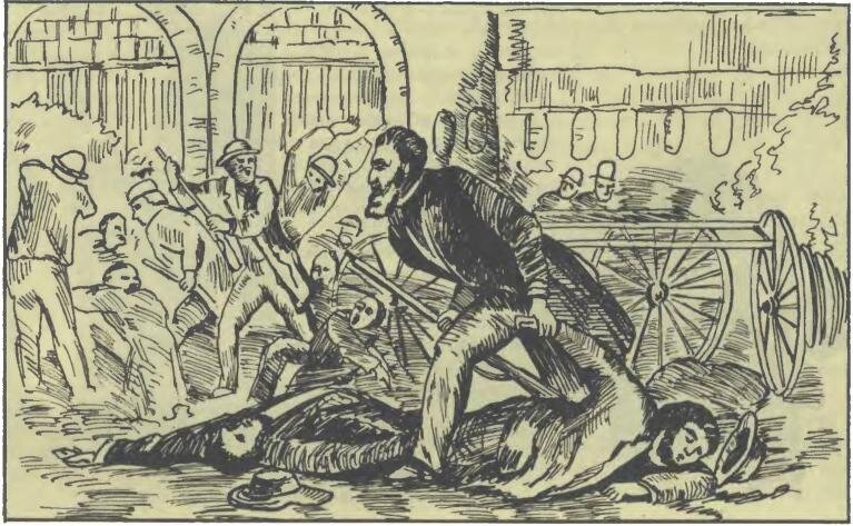 Джон Браун с горсткой сторонников. Многие перебиты. 