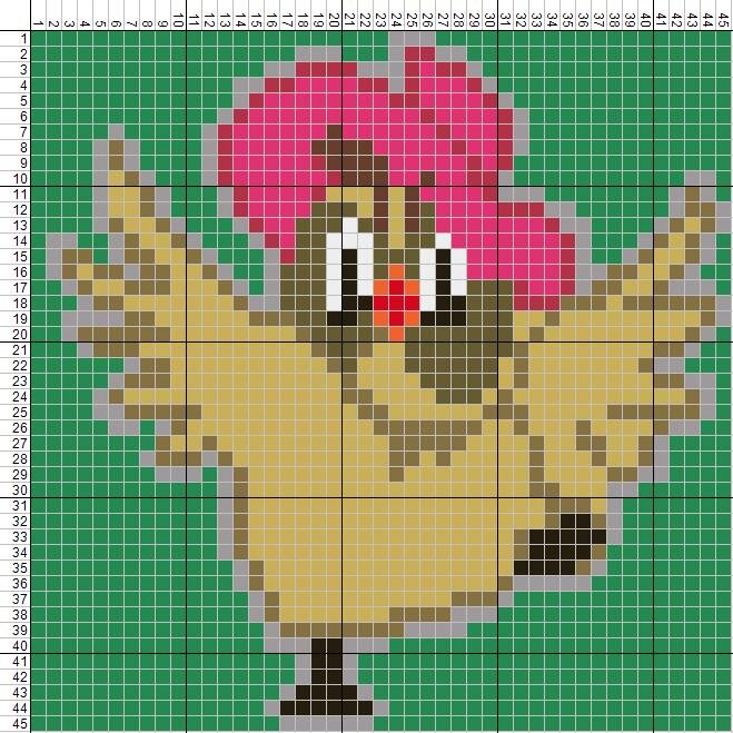 Схема "Сова" 45*45 клеточек