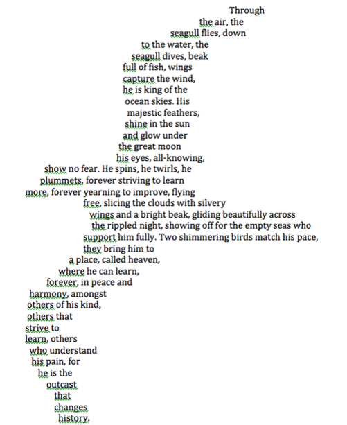 Пример конкретной поэзии