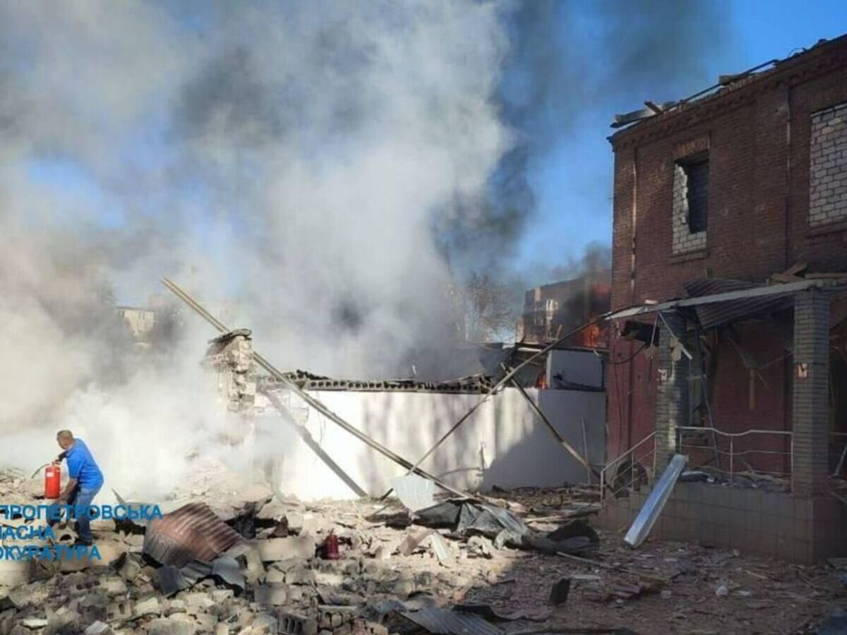    Здание полиции, поврежденное в результате взрыва в Кривом Роге© Фото : Днепропетровская областная прокуратура