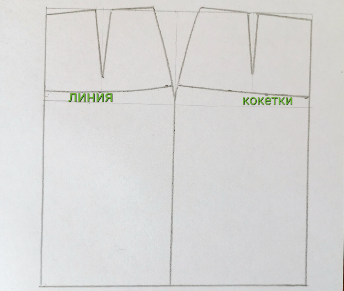 Выкройка юбки с кокеткой от А. Корфиати