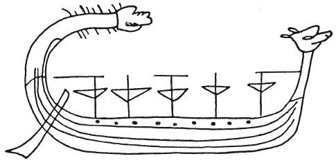 Норманнский корабль 
Источник: https://historylib.org/historybooks/Gvin--Dzhons_Vikingi--Potomki-Odina-i-Tora/14