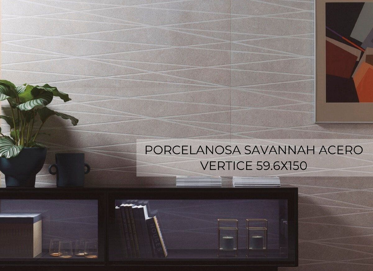 Пример крупноформатного керамогранита в настенном покрытии