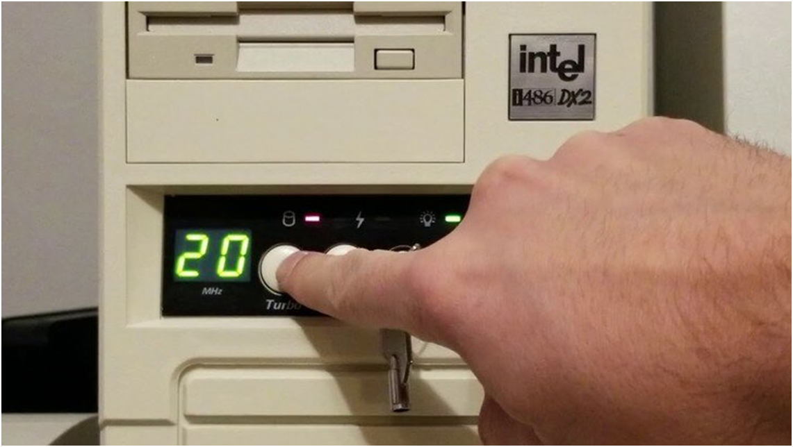 Пример использования кнопки TURBO (фото из сети).