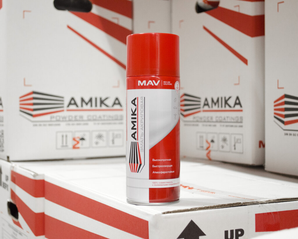 Фото с сайта: amika.by, на фото спрей Amika для ремонта порошковых покрытий