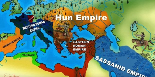 Империя гуннов. скриншот realnoevremya.ru из видео «Attila and the Huns (Fall of the Roman Empire) Origin of the Hun Empire explained»/youtube.com, аккаунт «Epimetheus» 