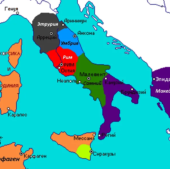 Племена жившие в италии