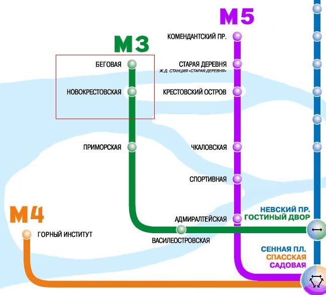 Схема метро горный институт