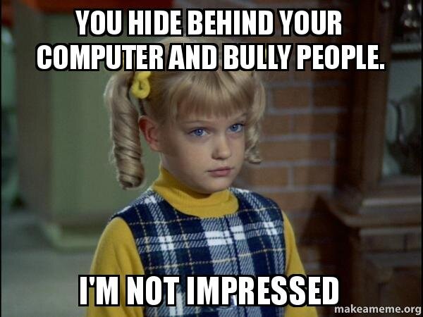 Послание задирам в интернете c behind