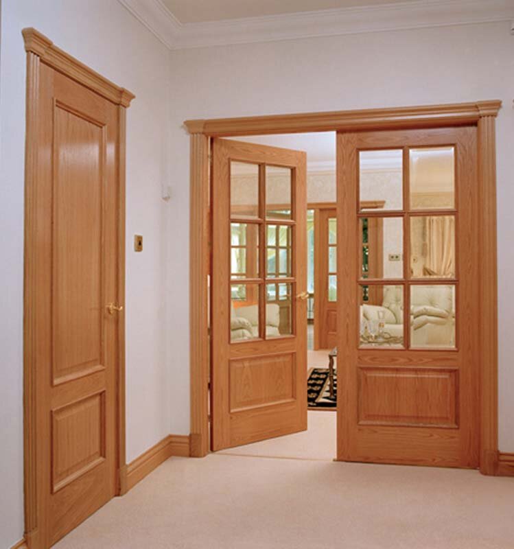 Межкомнатные двери из шпона в современном интерьере.