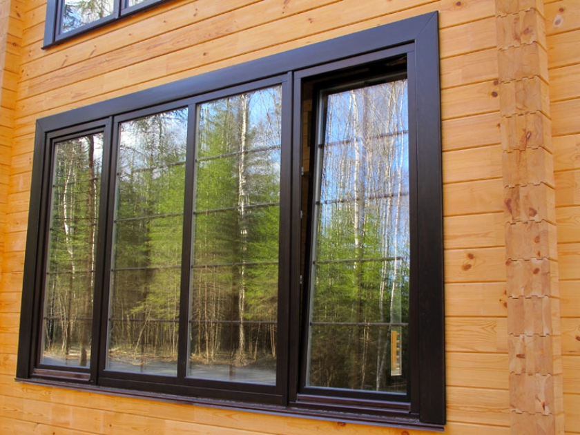 Ламинированное алюминиевое окно