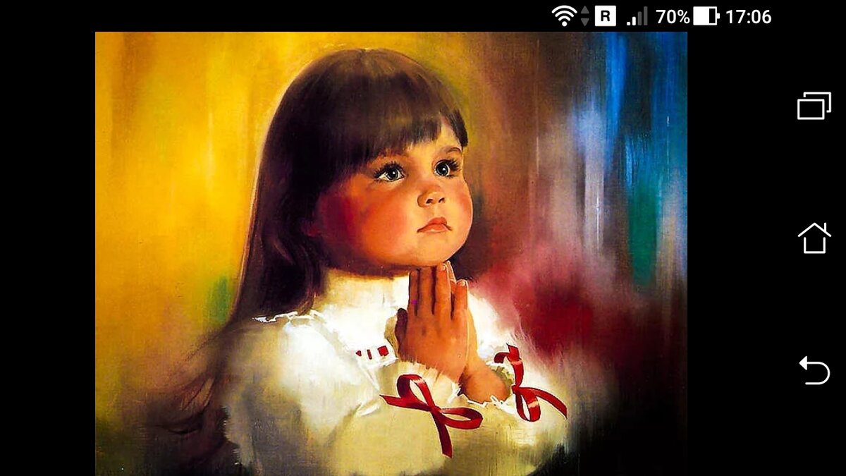 фото Картина Дональда Золана - Девочка молиться Богу